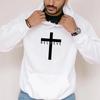 2025 Hot Sale Men's Cross Printed Hoodies All Season Daily Casual Sport Hooded Sweatshirts Male Home Outdoor Comfort Fashion Top