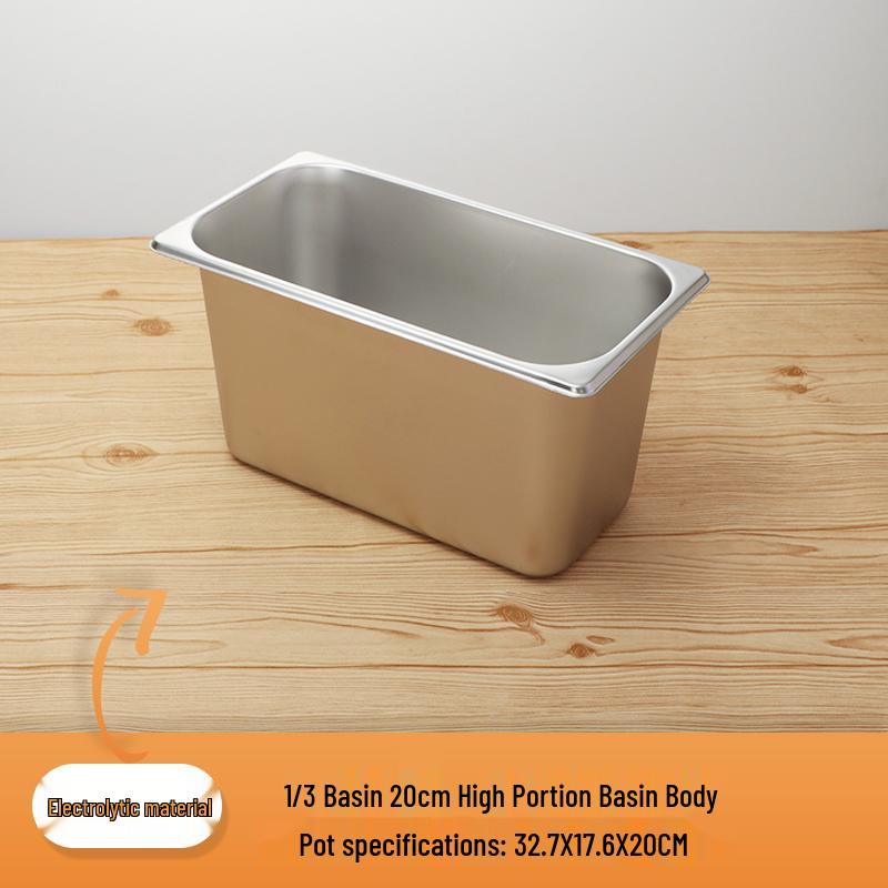 Rectangular Stainless Steel Serving Pans with Lids - Ideal for Mala Tang, Vegetables, Milk Tea, and Ice Cream