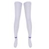 Breathable Hose Compression Stockings Skid Resistant Fatigue Relief Pressure Socks White (XXL)