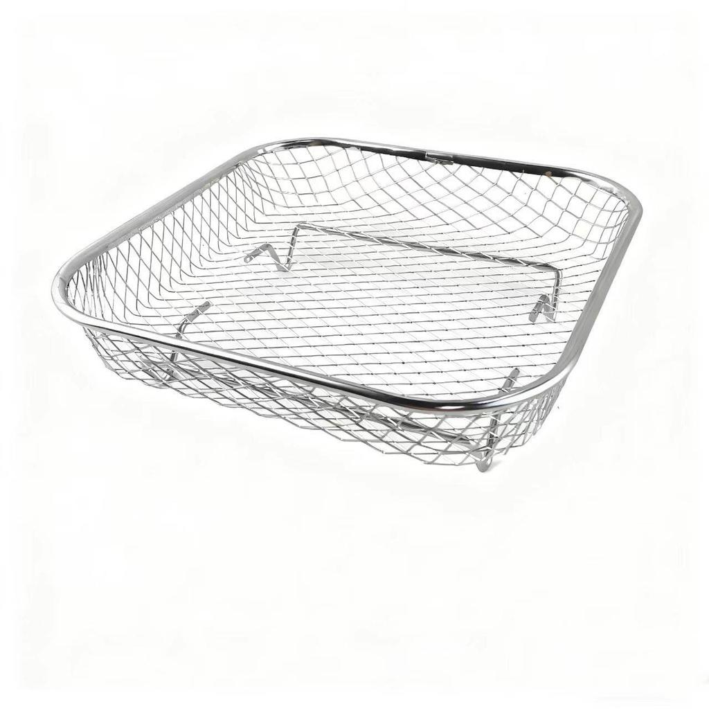 304 Stainless Steel Air Fryer Rack for Grilling, Dehydrating, and Baking - One-Layer Fruit & Vegetable Draining Net