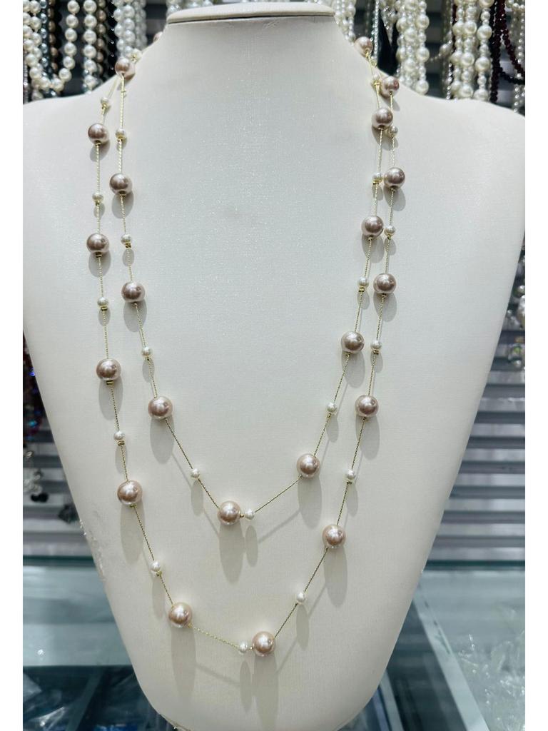 Collar Largo Multicolor de Perlas de 170cm Cadena para Suéter (NL012)