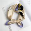 53cm Silk Square Scarf for Women: Elegant Korean Design for Spring, Summer, Autumn - Fashionable Digital Print Headscarf