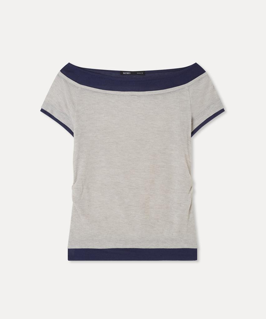 MIXXO Boat Neck Layered T-Shirt Re Lwg40Ms_Miwhwg71Qa