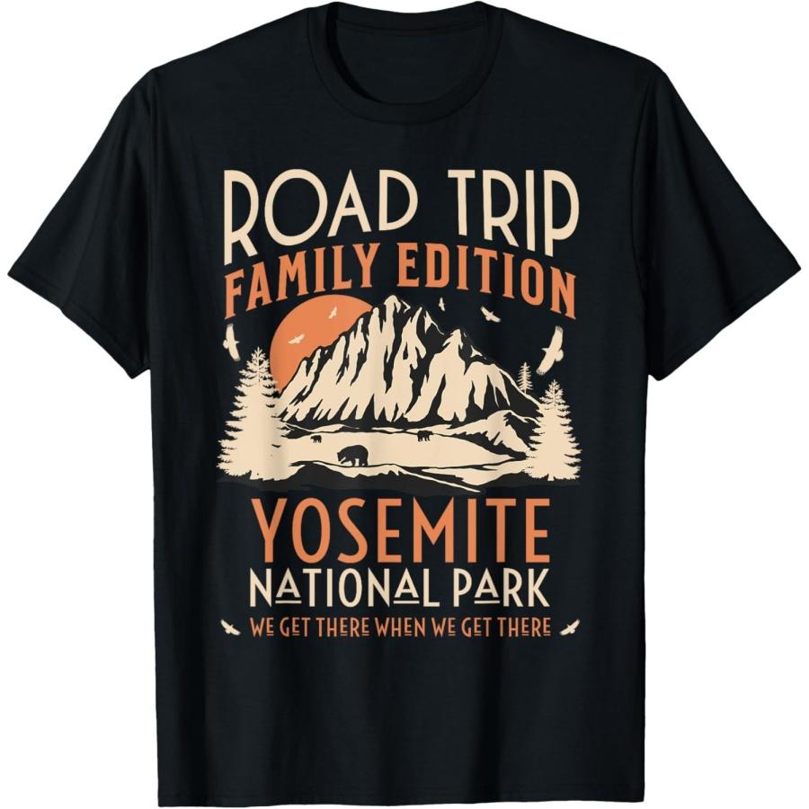 Yosemite US National Park Family Road Trip Vacation T-Shirt S