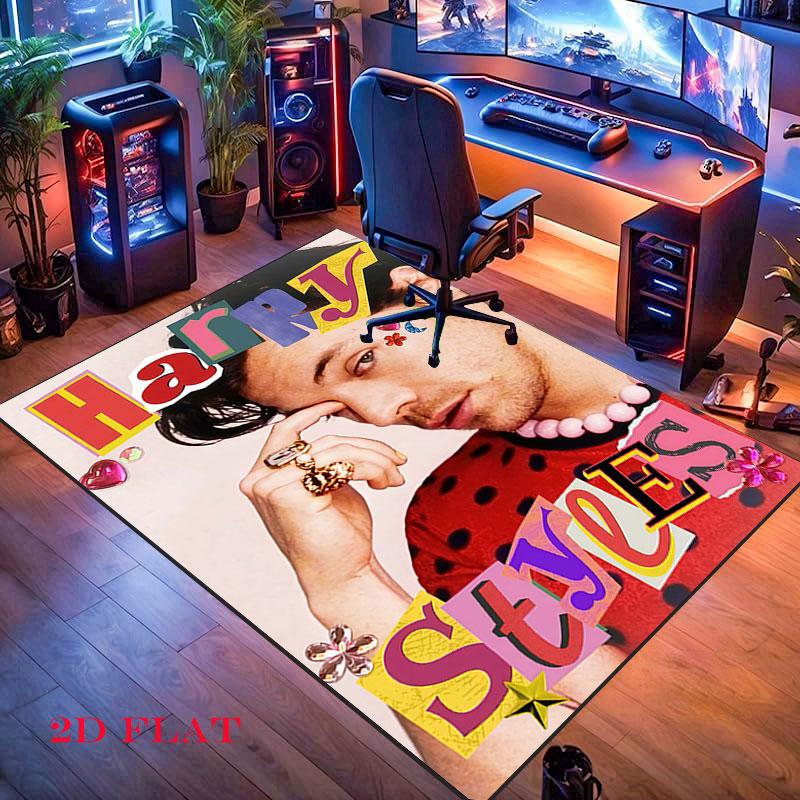 Flower Crown Girl Carpet Rug for Living Room Bedroom Home Sofa Decoration,Kids play Nonslip Floor Mat