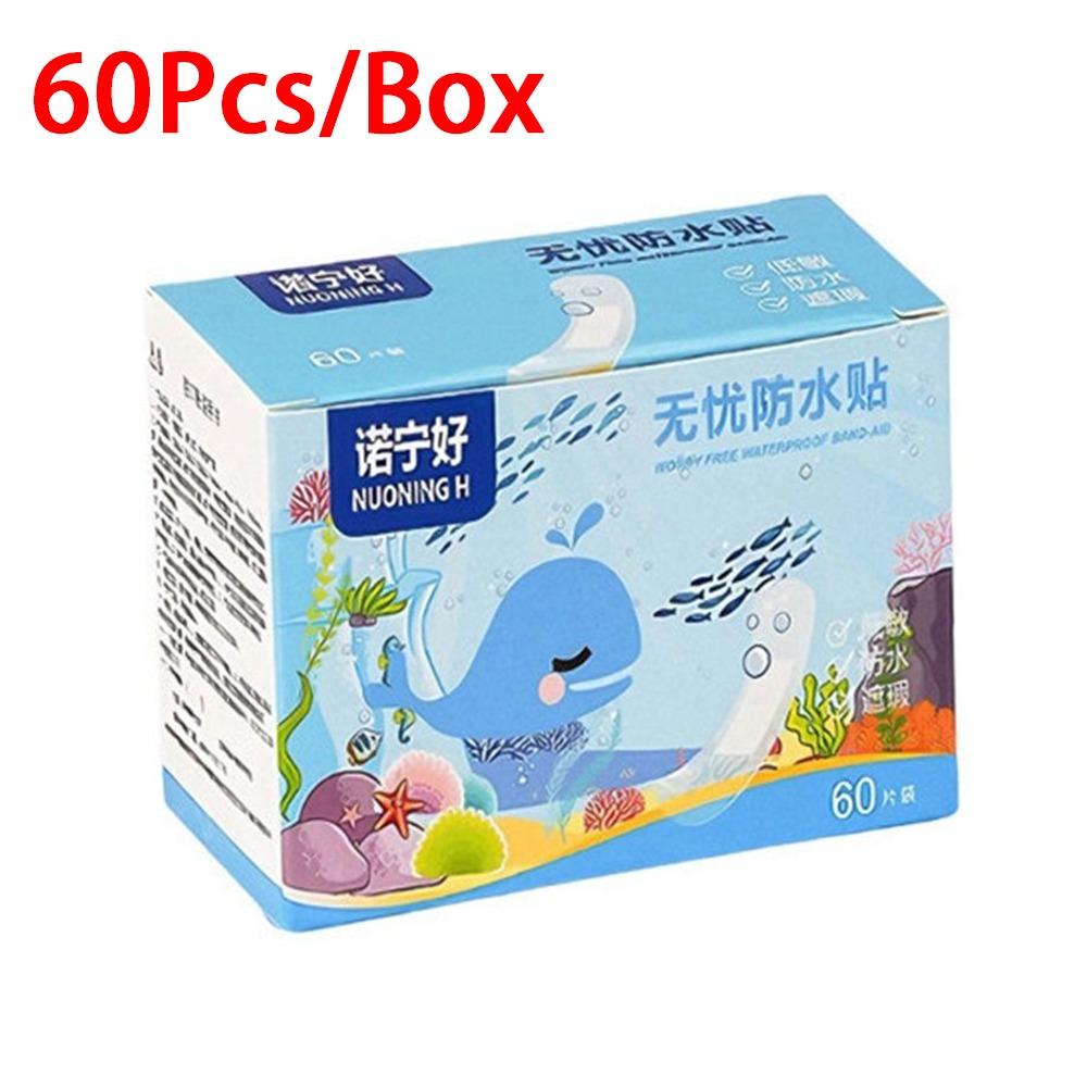 60Pcs Anti-friction Waterproof Sticker Transparent Foot Patch  for Children Bathing Swimming