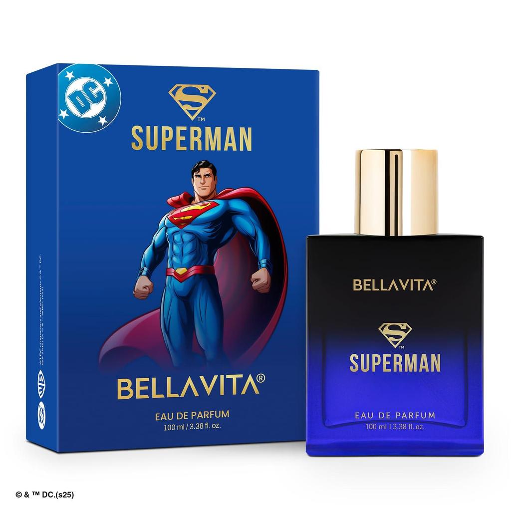 SUPERMAN | Långvarig EDP 100ml Parfym för män | Bergamott, Jasmin och Mysk | Premiumdoft för män