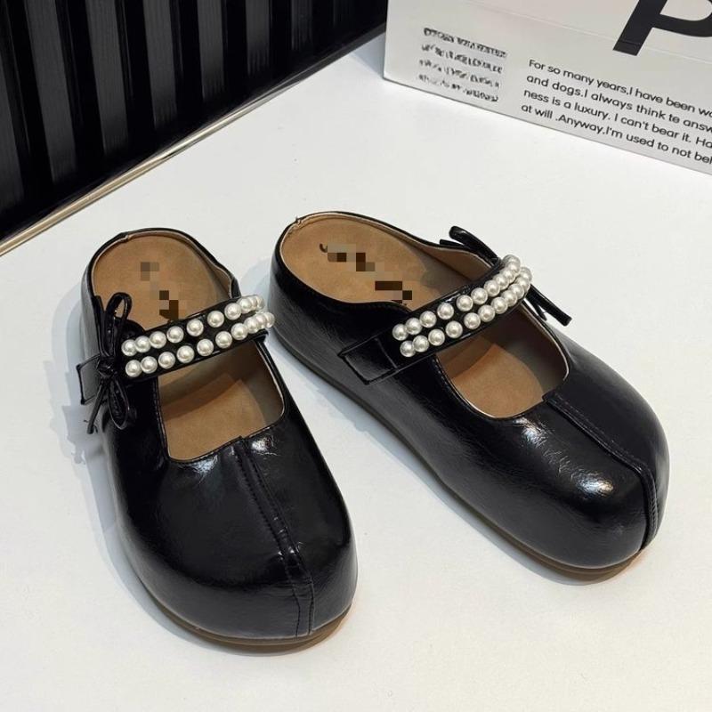 Short-statured Woman's New Style Half-toe Slippers with A Bun Hairstyle, One-piece Slip-on Shoes