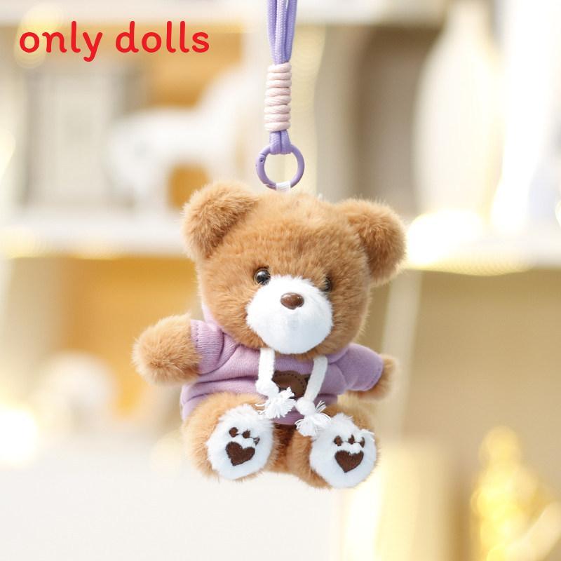 Bear Plush Hoodie Keychain With Clothing Design For Girls Gift And Bag Decoration