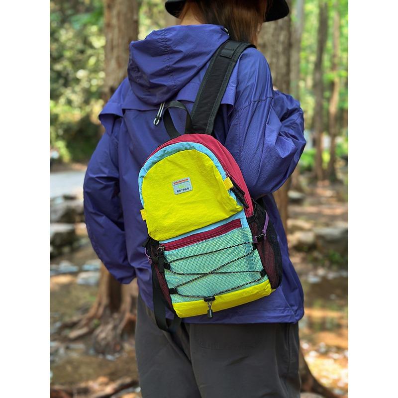 Outdoor Lightweight Travel Backpack New Contrasting Color Versatile Student Schoolbag Travel Backpack