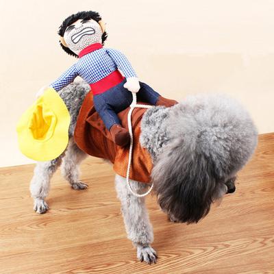 Costume divertente per animali domestici, senza maniche, in cotone, stile cowboy, per cani, accessori per animali domestici