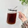 32 Oz Glass Mug with Straw and Lid, Large Capacity Glass Mug, Clear Drinking Glass for Juice Water and Iced Coffee