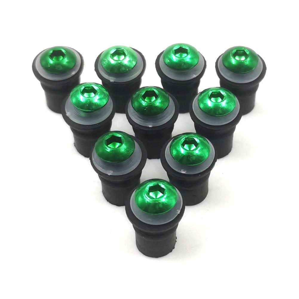 

10 шт. болтов M5 для ветрового стекла, крепежных винтов для ветрового стекла, гаек, шайб для Kawasaki Ninja Honda CBR Suzuki GSXR Yamaha YZF R1 R3 R6 R7 зелёный