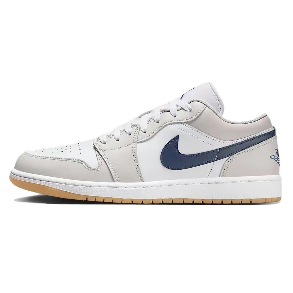 Jordan Air Jordan 1 Matcha Cloth Soft And Comfortable Low top Vintage Basketball Shoes Men's North Carolina Green 553558-146(Team855- )