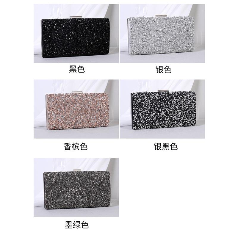 Glitter rhinestone Korean style simple high-end dinner bag hand-held one-shoulder cross-body bag for women banquet dress bag