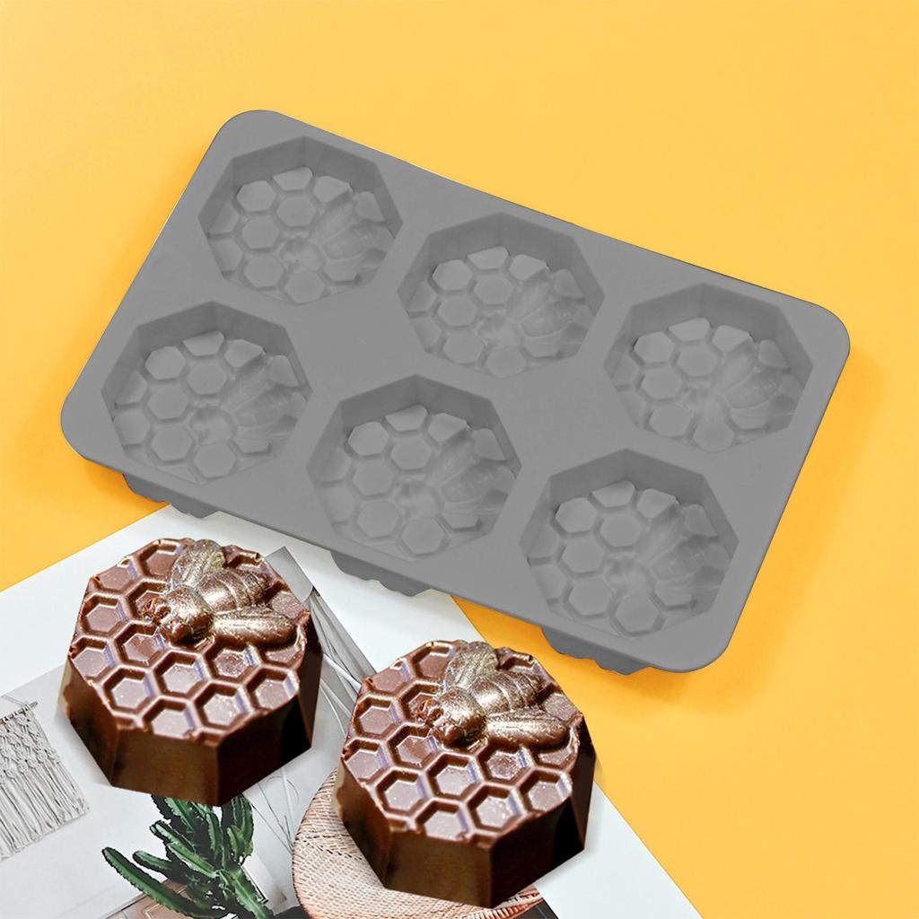Silicone Molds For Baking 6 Cavities Non-Stick Baking Mould Candy Silicone Molds For Soap Wax Jellies Gummy Cake Pancake Ice