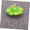 4 PCS Wooden Spinning Tops Toy Colorful Flower Design Hand Spun Tops for Kids Birthday Party Games Hand Eye Coordination Training Toy