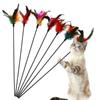 Dogtail Grass Cat Teaser Stick - Long Handle, Bite-Resistant, Steel Wire, Plant-Inspired Pet Toy for Relieving Boredom.
