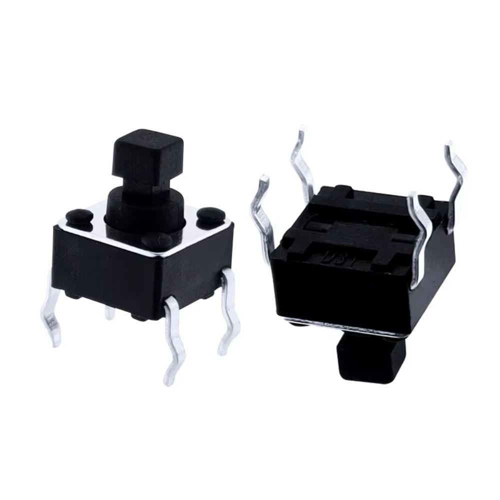 200pcs 4 Feet Key Switch Kit 6*6 Size Tact Push Button Switch Universal Switch Electronic Projects