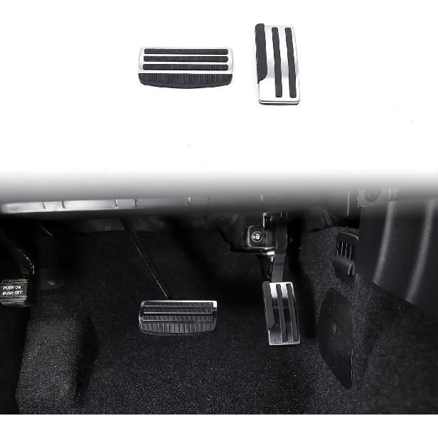 Gas Accelerator Pedal Covers Compatible with Nissan Frontier 2022-2024 Stainless Steel Throttle Brake Pedal Cover Anti-Slip No Drilling Brake Foot