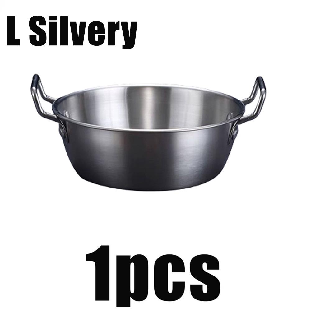 1/3pcs Stainless Steel Korean Cuisine Bowl Household Double Ear Snacks Plate Instant Noodle Bowl Food Container Kitchen Utensils