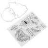 Clear Stamp Unique Shape Decorative Transparent Template with Cutting Die for DIY Scrapbook Crafts
