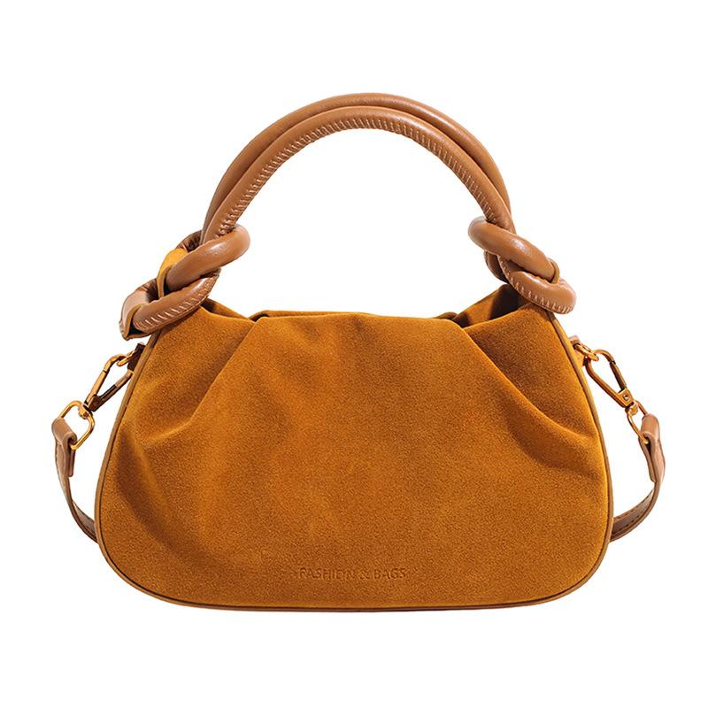 Retro portable shoulder bag spring and summer new messenger bag casual solid color commuter women's bag