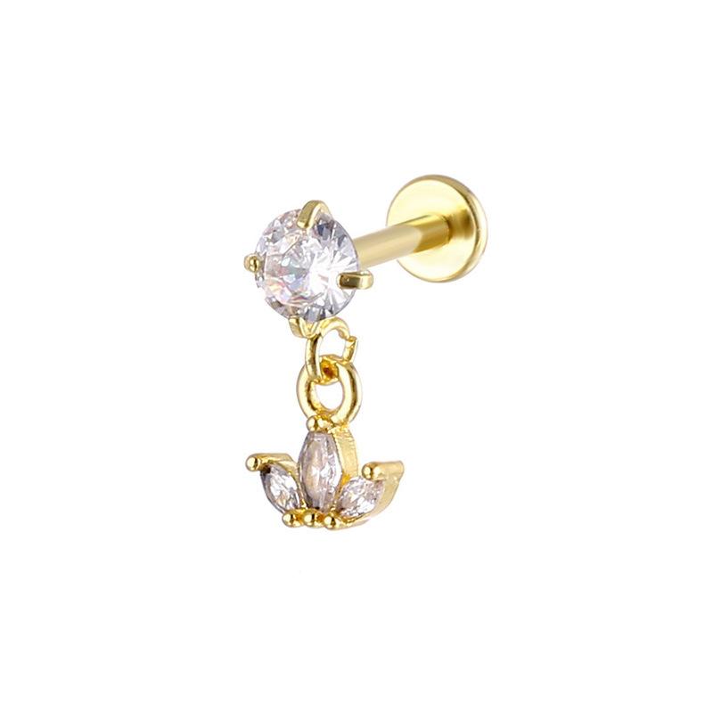 Internally Threaded Lip Stud Ear Cartilage Hoop Dangle Body Piercing Jewelry