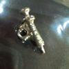 Used Q-pot Syringe-shaped silver charm approx. 2.3cm