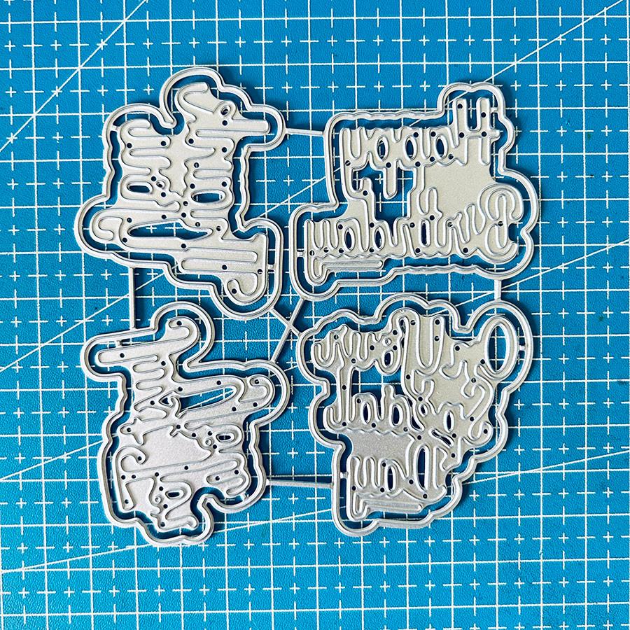 

Только для тебя, С днем рождения, Спасибо, В твой особенный день 4шт/лот Слова Вырубные штампы Для скрапбукинга Тиснение Трафарет Фотоальбом Декоративный dies серебряный