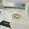 Retro 18k Gold-Plated Titanium Steel Index Ring - Japanese Korean Style