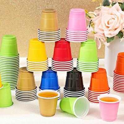 50Pcs Party Disposable Plastic Cups Birthday Wedding Festival Beer Drink Soda Cups Party Game Cups