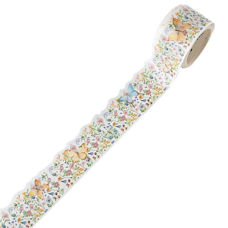 

1roll Paper tape, artistic and romantic watercolor, floral handmade tent decoration, base and background stickers
