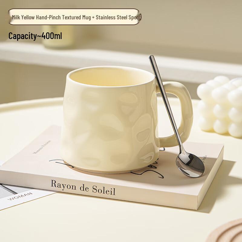 Handmade Ceramic Mug with Spoon