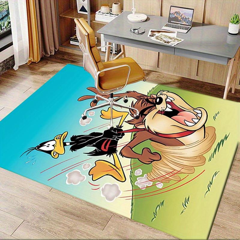 1pc Looney Tunes,Daffy Duck,Tasmanian Devil Office Carpet Soft Polyester Entrance Carpet Washable Non-slip Machine Washable Indoor Carpet Ta