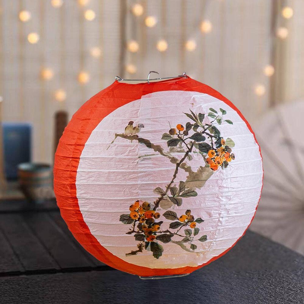Traditional Festival Antique Lantern Luminous Round Paper Lantern  Lantern Festival