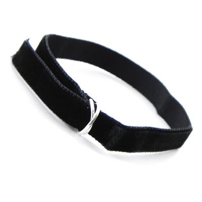 [I4724] - Black 'Velvet' Bracelet - 10 Mm