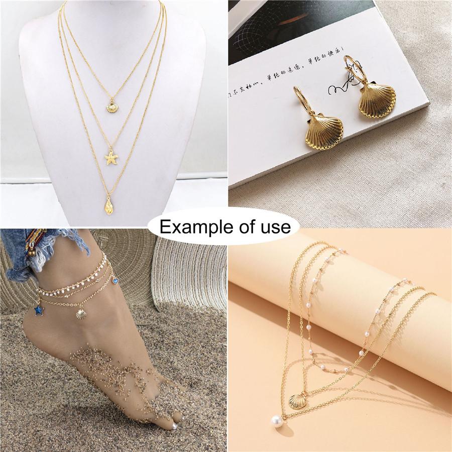 10/15PCS Gold Color Marine Life Charms Alloy Fish Mermaid Shell Conch Seahorse Octopus Pendant Bracelet Jewelry Making Accessory