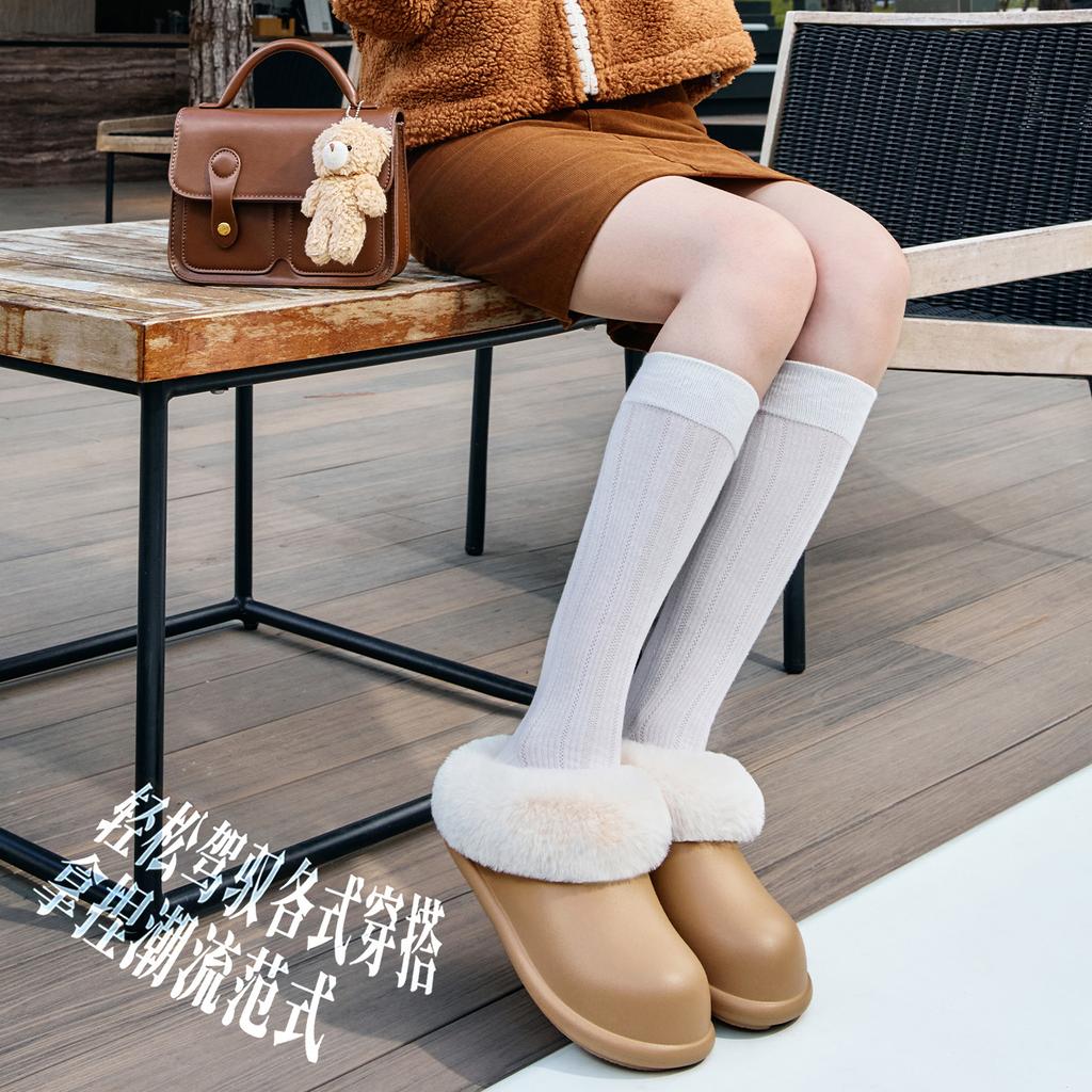 Waterproof cotton slippers autumn and winter 2025 new home warm comfortable thick bottom non-slip plush removable slippers