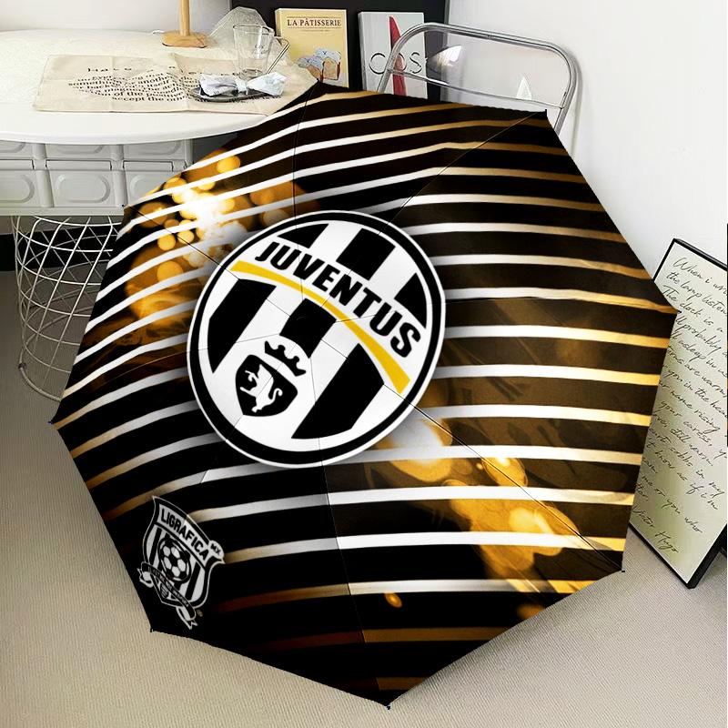 1PC Juventus Football Club Printed Umbrella Folding umbrella, automatic umbrella 8-Frame for Travel, camping Fan gifts Christmas Gifts
