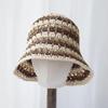 2025 New fashion Style bucket hat Multicolor Foldable Sun Crochet Hat For Beach, Travel And Vacation handmade straw hat