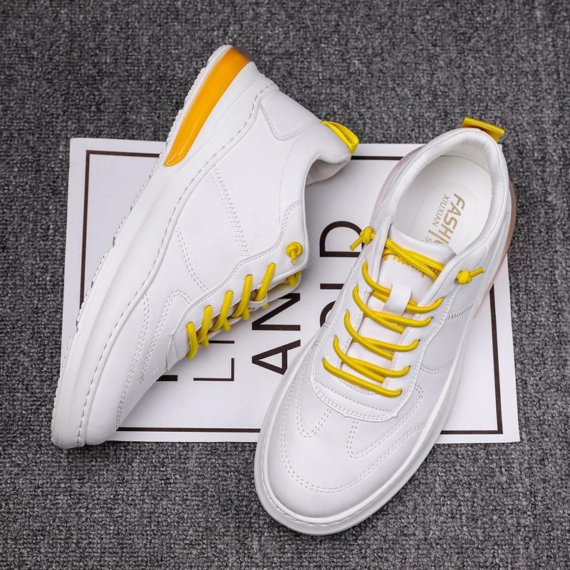 

Модные вулканизированные кроссовки, мужские повседневные спортивные туфли, черные мужские кожаные низкие студенческие кроссовки на плоской подошве, мужские треккинговые кроссовки, водонепроницаемые 2024 39 жёлтый