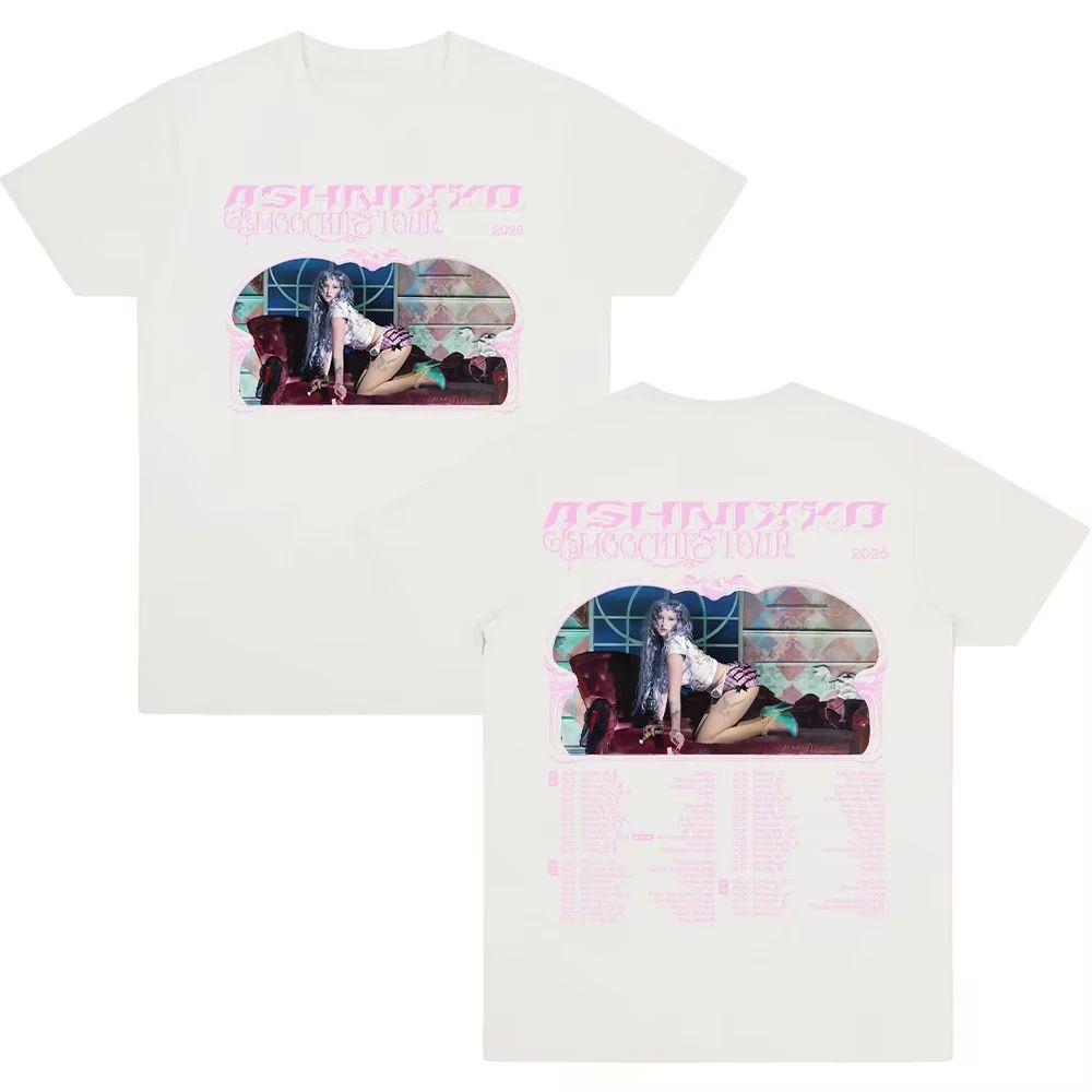 2026 Ashnikko Smoochies Tour Tshirt Ins Y2k Hip Pop Fashion Graphic Print Tops Harajuku Streetwear Casual Loose Clothes Unisex S