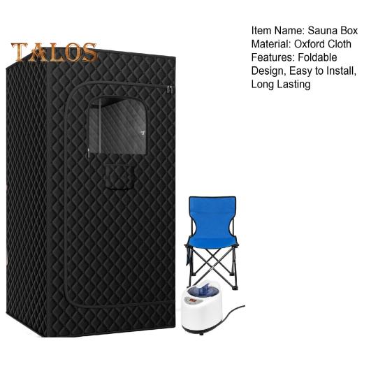 Indoor Foldable Sauna Tent with Powerful Steamer Timer Mode Folding Dual-Zipper Design Easy Assembly Home Use Portable Sauna Box