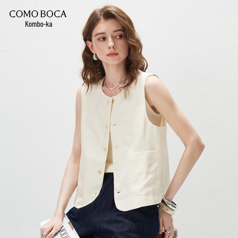Kemengboka 2026 Spring Summer Silk Jacquard Sleeveless Vest L
