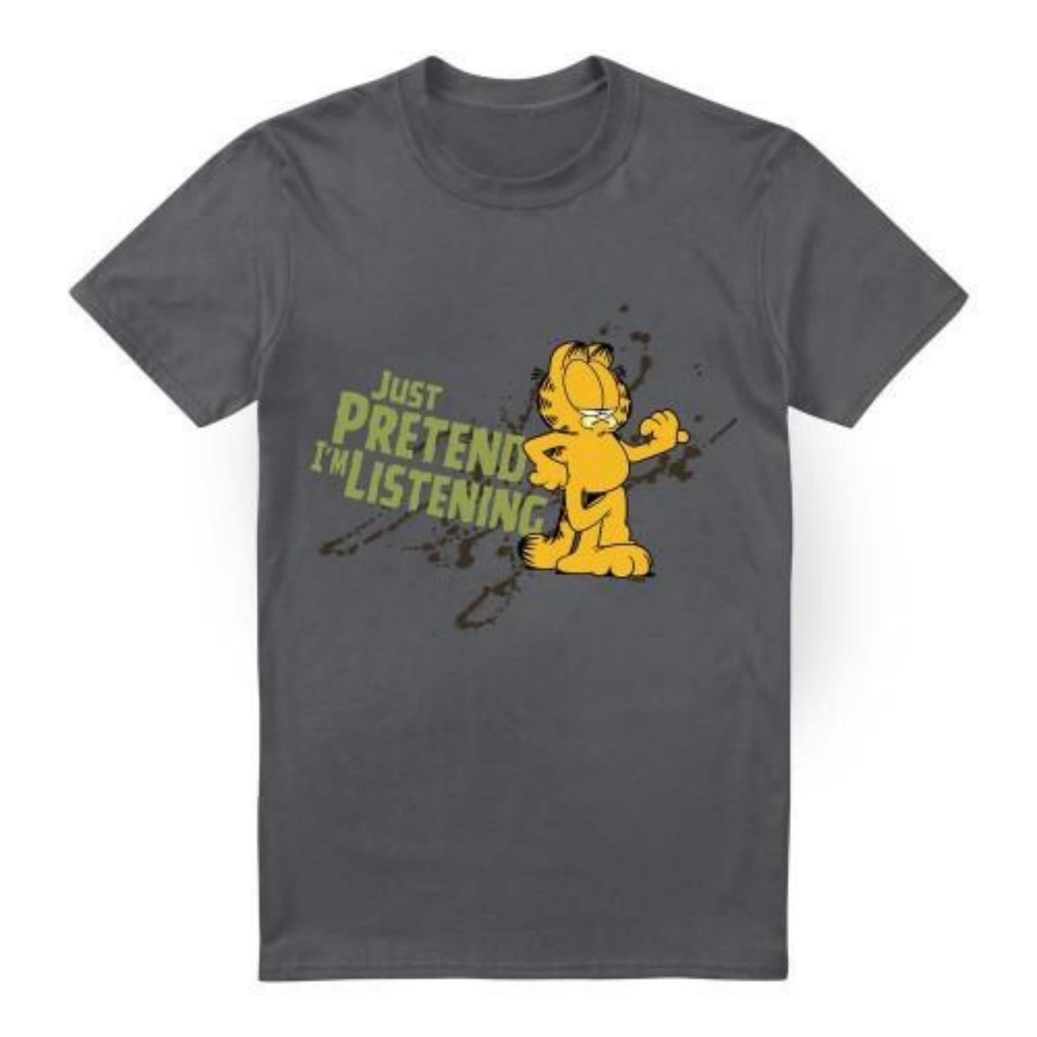 Garfield Mens Just Pretend IÂ´m Listening T-Shirt S