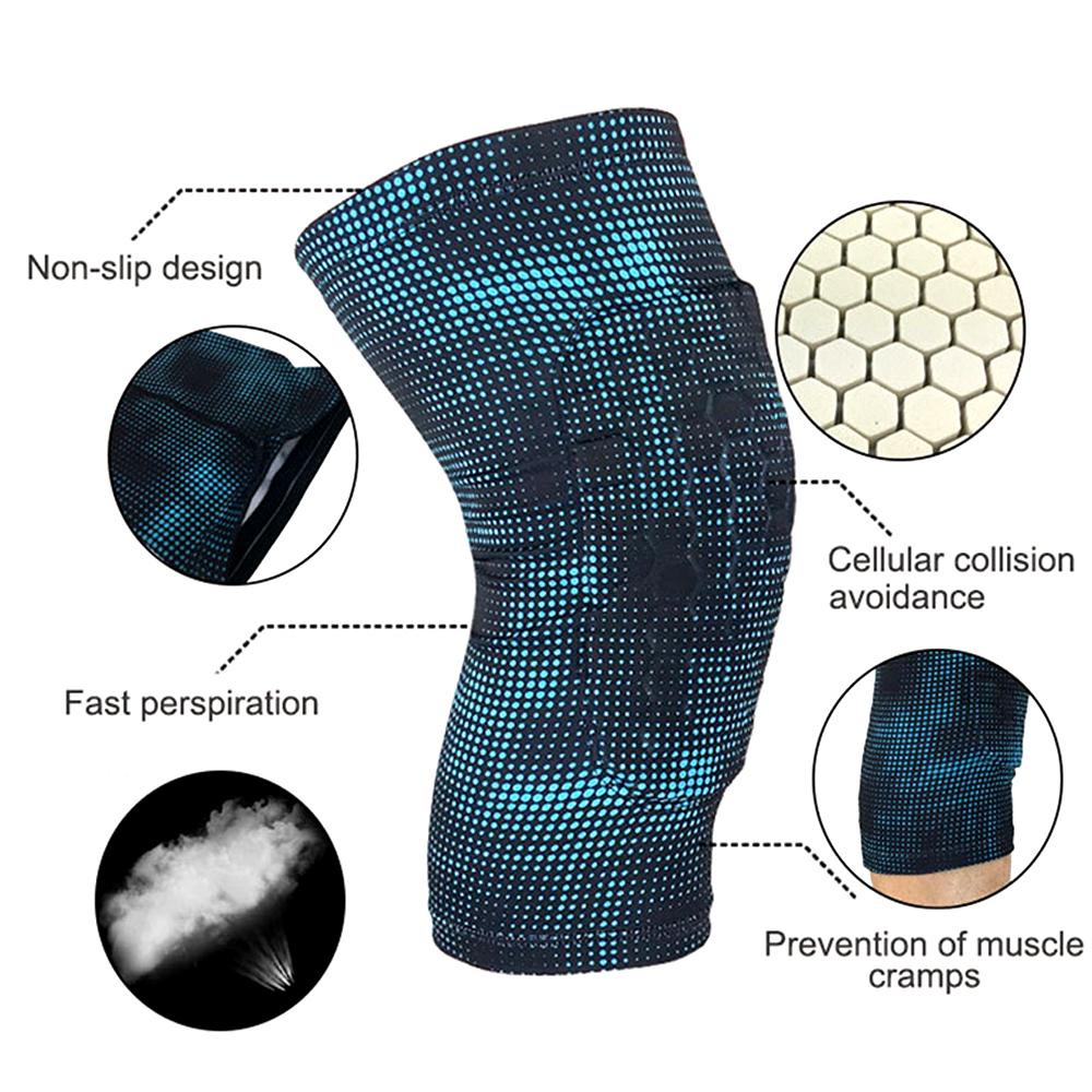 1Pcs Breathable Football Knee Brace Shockproof Honeycomb Padded Protector Gear Crash-proof Support