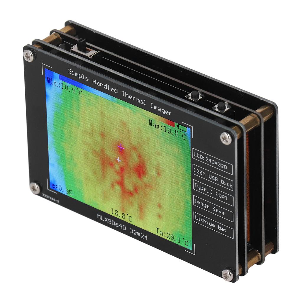 كاميرا تصوير حراري رقمية LCD مقاس 2.8 بوصة مع بطارية كاميرا حرارية متعددة الوظائف كشف درجة الحرارة