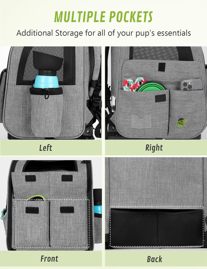 Pecute Pet Carrier Backpack Pet Carrier with Casters for Cat Carrier 3 Small Pet Carrier Removable For Going To the Disaster Evacuation Carrier Cats,