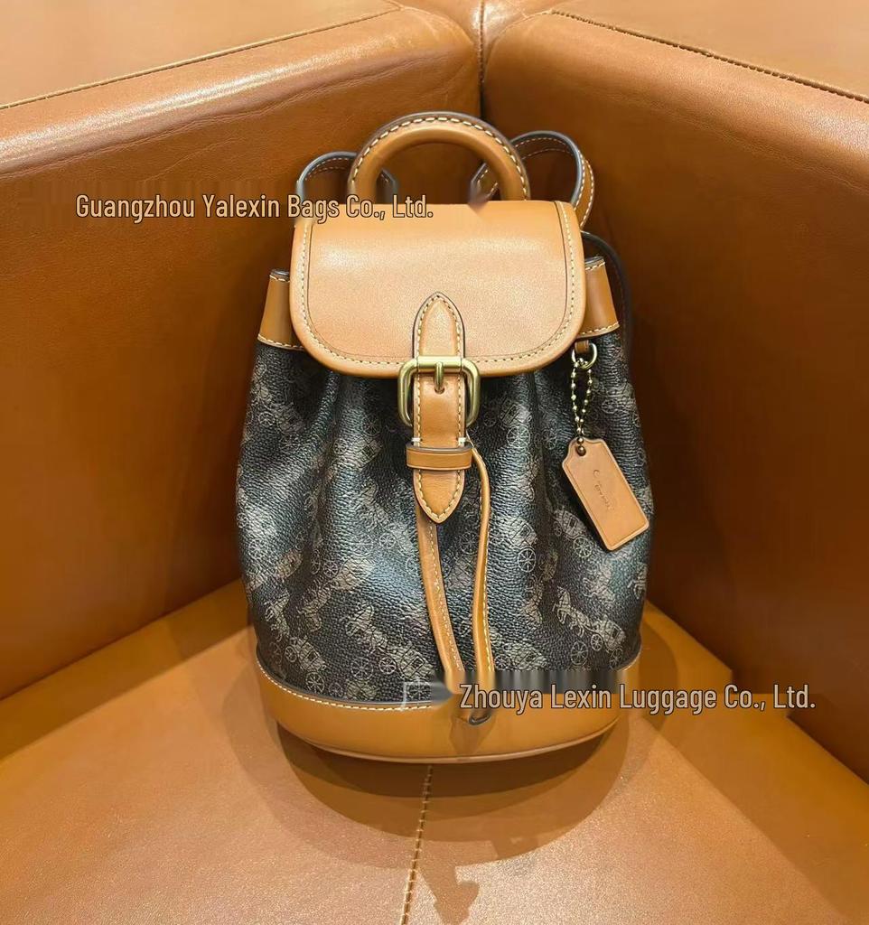 Coach C Wysokiej Jakości Plecak Mini Harper: Torebka z klapką z prawdziwej skóry z nadrukiem Trend mody